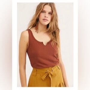 FreePeople Lola Tank in Desert Topaz